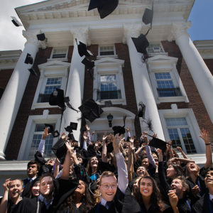 Pickering College - graduating class throwing hats
