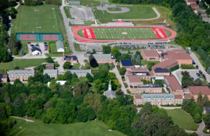 St. Andrew's College aerial campus with football field