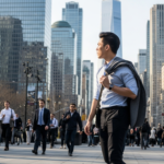 Du học sinh Việt Nam tại khu tài chính Lower Manhattan, gần Đại học NYU (New York University)