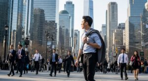 Du học sinh Việt Nam tại khu tài chính Lower Manhattan, gần Đại học NYU (New York University)